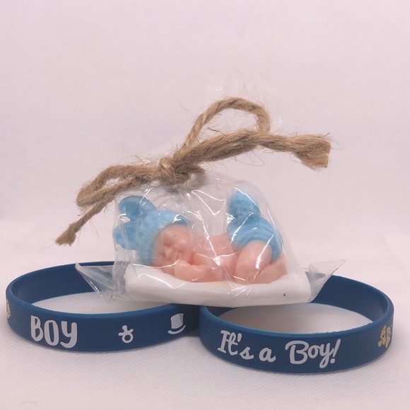 It’s a Boy 2 Bracelets Team Boy & Baby Boy Soap 🧼 NWT - Picture 1 of 2